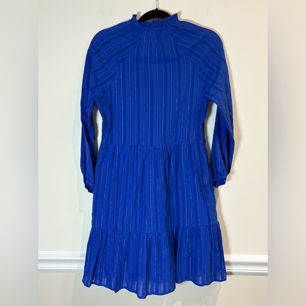 DUFFIELD LANE WREN DRESS BRIGHT BLUE METALLIC Size Small - Picture 5 of 8